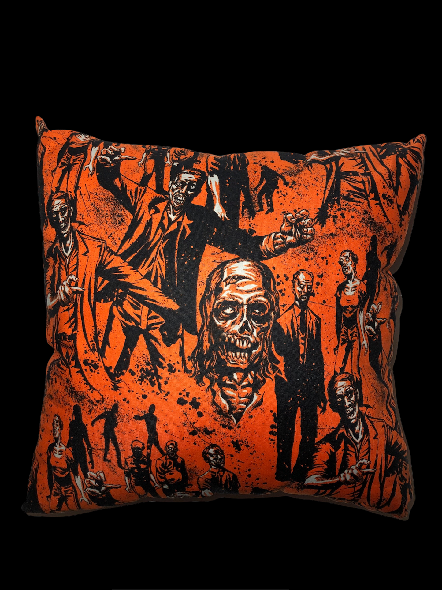 Orange Zombies Pillow